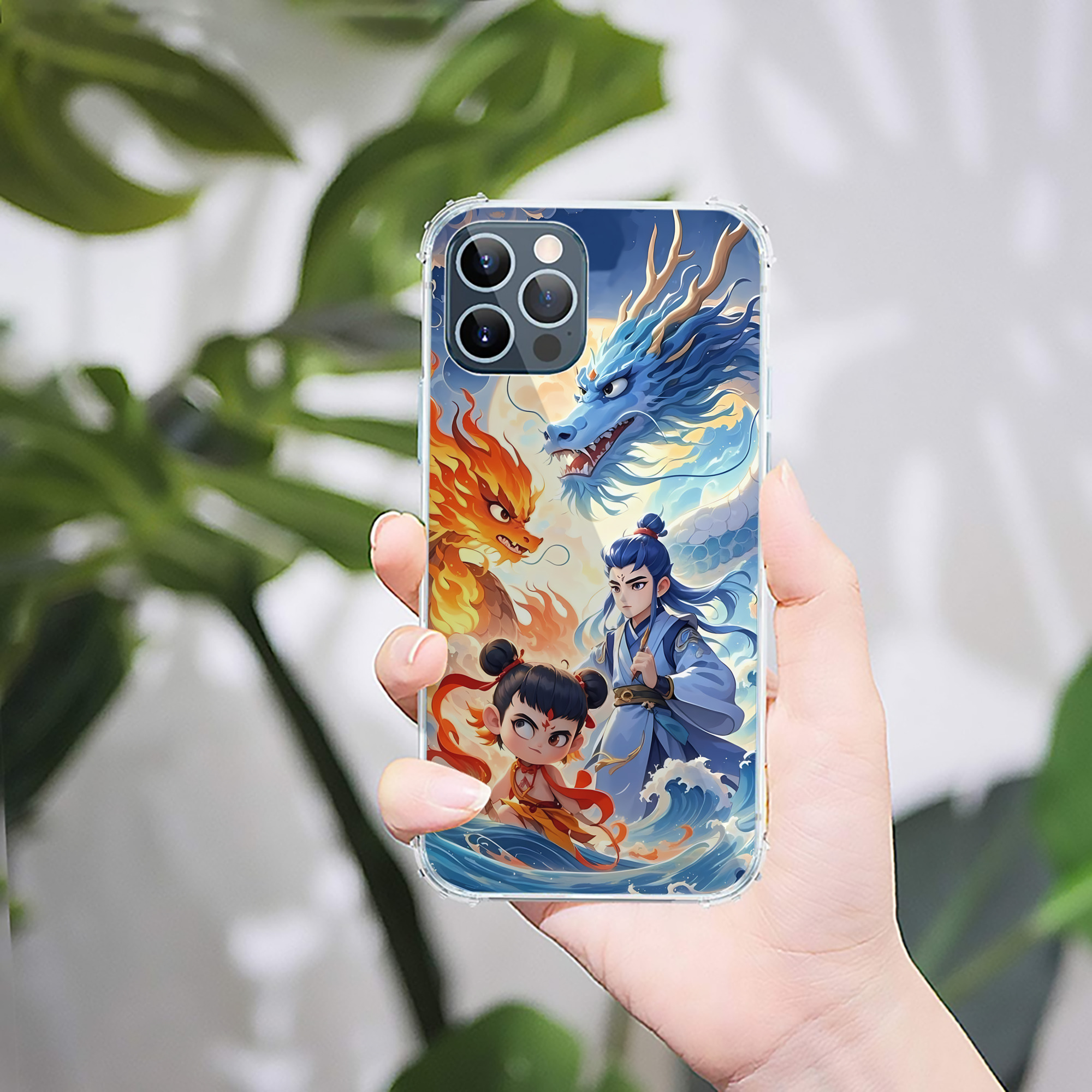（画像用） Ne Zha 2 ナタ 魔童の大暴れ 【iPhone 12シリーズ対応】透明スマホケース（クリアソフトケース）